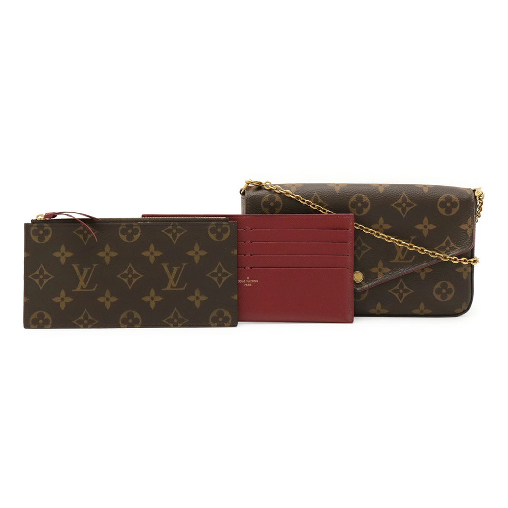 LOUIS VUITTON Monogram Pochette Felicie Felice Shoulder Bag Fuschia Pink